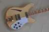 12 Strings Natural Wood Color Electric Guitar with Rosewood Fretboard White Pickguard