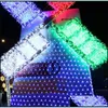 Decorazione per feste Luci natalizie a LED Lampada lava impermeabile per esterni Festa di nozze Celebrazione Striscia al neon Flash Lanterna decorativa Rete Dhrw5