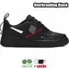 Tasarımcı One Sports Shoes Classic 1 Flats Üçlü Black Beyaz Deri Sıradan Spor ayakkabılar Erkekler Kadınlar Gölge Tip Üniversitesi Mavi Dış Mekan Jogging Yürüyüş Eğitmenleri