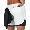 Pantanos cortos para hombres 2 en 1 corriendo hombres gimnasia fitness bermudas de tenis seco rápido pantalones cortos pantalones cortos ropa deportiva de entrenamiento de verano