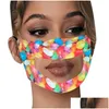 Designer Masks Candy Color Fashion Face Mask Anti Dust Breathable Deaf Mascarilla Transparent Protect Mouth Mute Respirator Dhgarden Dh1Cn