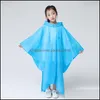 Raincoats Non Disposable Raincoat Plastic Clear Child Traveling Hooded Poncho Rainwear Emergency Rain Wear Pure Color Fast 4 2Cj E19 Dh6Hj