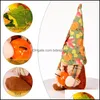 Party Favor Pumpkin Hat Rudolph Faceless Doll Autumn Maple Leaf Party Gnomes Elf Toys Thanksgiving Festival Decorations Supplies For Dheln