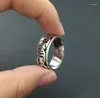 Bagues en grappe S925 bijoux en argent Sterling mode rétro thaïlandais hommes et femmes modèles créatif rangée de bague de poisson