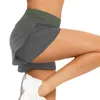 Laufshorts für Damen, schnell trocknend, für Workout, Sport, doppellagig, aktiv, Yoga, sportlich