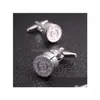 Boutons de manchette français chemise pour hommes boutons de manchette métal laiton émail pistolet gouvernail avion manches bouton costume d'affaires haut boutons de manchette pour hommes Fashio Dhdab