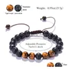 Faixa de 8 mm de ioga lava lava fita de rocha corda de pedra natural tigre de olho de olho de olho de ￳leo essencial bracelets de ￳leo essencial homens homens fashio dhocg