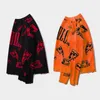 Hommes chandails 2022 hiver Orange couleur déchiré trou Pull hommes Harajuku Hip Hop Punk tricoté femmes Graffiti Vintage Pull Homme