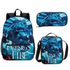 Borse da scuola Wings Of Fire Borsa per laptop per adolescenti Pack Zaino Cartoon Style 3D Print Pupils Daypack Bambini Set 3 in 1 Randoseru