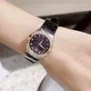 Les femmes de luxe regardent des montres de dame de diamant de concepteur de marque supérieure 29mm des montres-bracelets en cuir véritable pour les femmes Valentine's Day253D