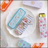 Storage Boxes Bins Mini Flower Design Small Box Slide Iron Boxs Telescopic Carry On Storage Headset Jewelry Chewing Gum Metal 1 6G Dhqg1