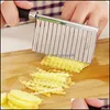 Clephan Fruit Vegetable Tools Potato French Fry Cutter Tool Stainless Steel Kitchen Accessories Wave Knife Serrated Blade Chopper Carrot S Dhaoy