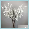 Décoration de fête Fleur en plastique artificielle Couleur nacrée Shell Longue branche Simated Fleurs Ameublement El Fond Mur de Dhcwi