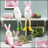 Autres fournitures de fête de fête lapin gnomes filles cadeau d'anniversaire lapin nordique suédois Nisse scandinave nain Pâques longues jambes Gn Dhojo