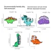 Stift broscher tecknad dinosaurie med b￶cker brosch stift emalj djur lapel stift broscher f￶r kvinnor m￤n topp kl￤nning co mode smycken d dhokz
