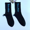 Designer socks men's and women's fashion street sports hip hop skateboarding medium tube white powder preppy stockings