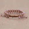 أساور سحر Pink Series Natural Stone Stone Hermatite Beads Bercelet Handmade Home Jewelry Vingate Accessorries Dindsday