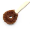 Cleaning Brushes Non Stick Oil Pot Brush Wooden Handle Coconut Palm Brushs Cleaning Wash Dishes Degreasing Kitchen Supplies Brown Po Dhjdj
