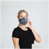 Designer Masks Breathable Washable Reusable Respirator Blue Flower Masks Dustproof Pure Cotton Mouth Mascherine No Filters P Dhgarden Dhkxd