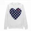 Mode Kapuzenpullover Commes Cardigan Des Heart Garcons Standard und Fleece Casual Pullover Damen Langarm Kleidung