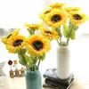 Fleurs décoratives 1-13 têtes soie tournesol jaune Bouquet artificiel bricolage maison fête mariage décor floral accessoires fausses boules de fleurs