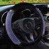 Coprivolante per auto con cristallo scintillante di diamanti per auto Suv Protezione per volante per veicoli Decorazione automatica Materiale peluche