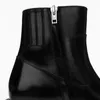 donovan Lederreitstiefel Moderner Western mit diagonalem Absatz und spitzer Spitze aus halbpoliertem Material