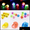 Party Gunst Led Dierringen Zachte lijm Luminescentie vingerlamp Luminoire hartbeer vlinderring Kinderen Toys Party Gift 0 89mc H DH2NZ