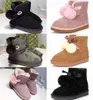 Infantil Sapatos Austr￡lia botas infantil cl￡ssico bota de inverno bota crian￧a mini -bola de cabelo uggi bota de neve quente meninos garotas t￪nis de designer de meninas beb￪s garoto jovem k6sj#