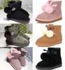 Children shoes Australia Boots Kids Classic winter boot Toddler Mini Hairball uggi Snow Boot Warm Sneaker boys girls designer Trainers baby kid youth K6SJ#