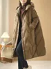 Women's Down Parkas Janveny Long Coat Long Coat 90% White Duck Giacca inverno femmina Feather con cappuccio con cappuccio 221125