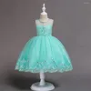 Девушка одевается детское платье Pettiskirt Flower Girl's Wedding Swide Chork Princess Rose Color