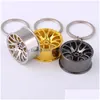 Keychains Lanyards Wheel Hub Key Rings Metal Sports Car Keychain Holder Pendant Sier Gold Fashion Jewelry Bag Hangs Drop Delivery Dhxxt