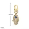 Fashion Devil's Eye Keychain Diamond Set Jewelry Bag Car Blue Evil Eyes Keychains Fatima's Hand Auto Key Ring Gift