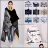 Cobertores Mtipurpose Warm Clak Blanket Moda Mulheres xale