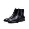 Bottes Zipper Chelse Véritable Cuir Mode Haut Casual Hommes Martin Booties Chaussures 611