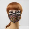 Designer maskerar anti damm mode mun mascarilla paljett skydd ansiktsmask spets återvinning återanvändbar respirator gasväv trasa dhgarden dhim6