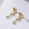 2022 Fashion Diamond earring merk oorbellen ontwerpers oorbuien brief vrouwen zilveren rosé gold dames feest trouwliefhebbers geschenkbetrokkenheid bruid sieraden