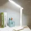 Lampade da tavolo Lampada per la protezione degli occhi a LED Smart Touch Switch Lettura degli studenti Staffa pieghevole per scrivania da camera da letto creativa a 3 colori