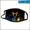 Maschere di design Stampa a colori 3D Maschera arcobaleno Poliestere Tessuto di seta di ghiaccio Maschera facciale Lgbt Omosessuali Maschere lavabili antipolvere Moda R Dhho3