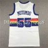 College-Basketball trägt das Los Angeles Basketball-Trikot James 6 Lebron Russell 0 Westbrook Carmelo 7 Anthony-Trikot Dikembe 55 Mutombo Lila Gelb Weiß Schwarz Größe