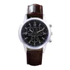 손목 시계 2022 고품질 브랜드 남성 시계 캐주얼 패션 남성 가죽 스트랩 쿼츠 시계 야외 스포츠 블루 3 컬러