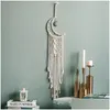 Party Gunstfeest Deken Boheemian Chic Rame Wall Hangend Tapestry Mandala Moon Dreamcatcher Decor Boho Woven gebreide Tapestri Dhdsr