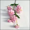 Flores decorativas grinaldas p￳lo longo 7 cabe￧as de flor artificial mobili￡rio decorar mticolor Dahlia Simation Flowers com alto dhphe