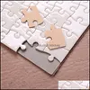 Partybevorzugung leeres Sublimations-A4-Puzzle mit 120 Teilen DIY-Wärmepresse Transferhandwerk für Kinder Kinder Geburtstagsfeiergeschenk Dhhrl