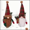 Decorações de Natal Novas Decorações de Natal Nórdicas Gnome Gnome de Santa Gnome Mão amarrada Bouquet Elf DollParty Festive Supplies DHW3D