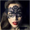 Masques De Fête Femmes Dentelle Masque Masques De Fête Mascarade Demi Visage Robe Femme Dame Sexy Pour Noël Cosplay Costume Drop Delivery Home Dhcc5