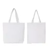 Opbergtassen Diy White Tote canvas opbergtas sublimatie blanco rec handtas vaste enkele schokband bouch outdoor shop 6 dhgarden dhuxh