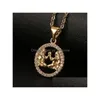 Pendant Necklaces Twee Zodiac Sign Necklace Gold Chain Animal Coin Pendant Pisces Pendants Charm Star Choker Astrology Necklaces For Dha6Z