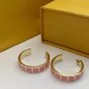 Pendientes de aro de oro de moda para mujer, pendientes de marca, diseñador para mujer, fiesta, boda, regalo de pareja, joyería de compromiso, novia, celebridad, mismo estilo, alta calidad con caja